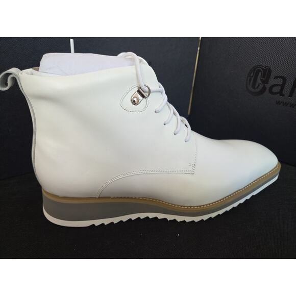 Carrucci Men’s White Leather Patterned Design Lace Up Ankle Boots Us 10 D main image 10
